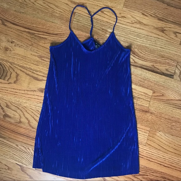 Forever 21 Dresses & Skirts - Bright Blue Plisse’ Dress